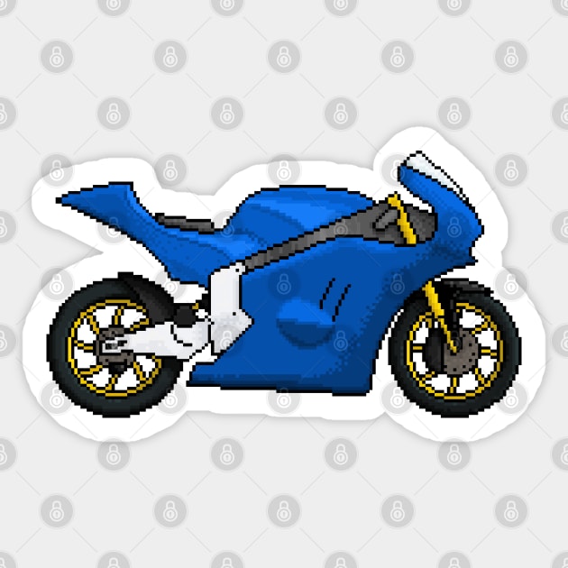 Superbike Motorcycle Pixelart Sticker by retsbor10@comcast.net